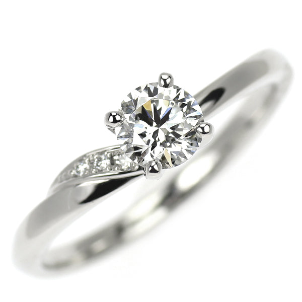俄 Pt950 ダイヤモンド リング 0.35ct F VVS2 3EX 木洩日