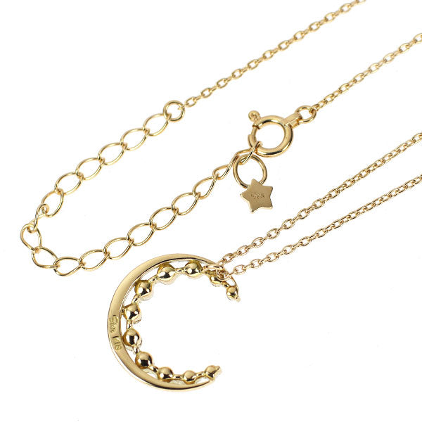 スタージュエリー K18YG ダイヤモンド ペンダントネックレス 0.21ct 月