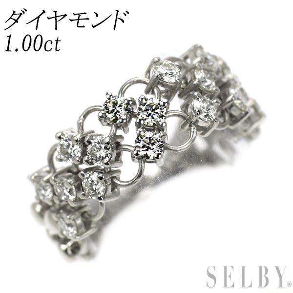 K18WG ダイヤモンド リング 1.00ct