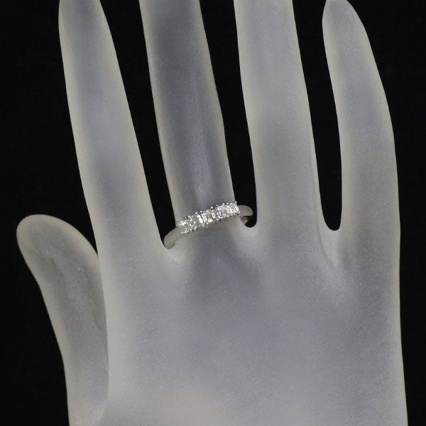 Pt950 アッシャーカット ダイヤモンド リング 0.50ct 一文字