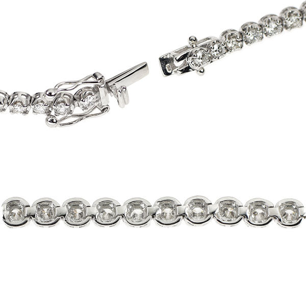K18WG ダイヤモンド ブレスレット 2.00ct テニス