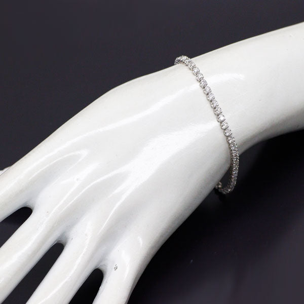 K18WG ダイヤモンド ブレスレット 2.00ct テニス