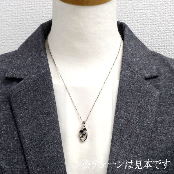 ブラックメッキ/ K18WG ブラックダイヤモンド ペンダントトップ 0.83ct