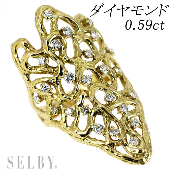 K18YG ダイヤモンド リング 0.59ct