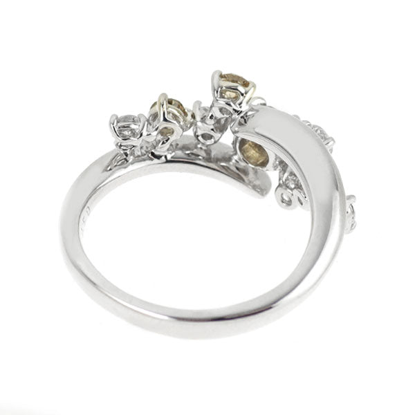 K18WG ブラウン/カラーレス ダイヤモンド リング 0.50ct