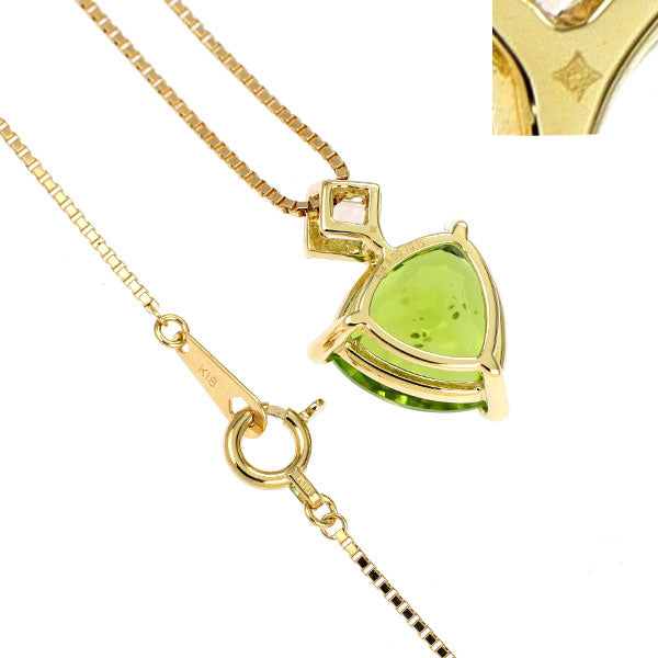 GSTV K18YG ペリドット トルマリン ペンダントネックレス 3.00ct T0.15ct