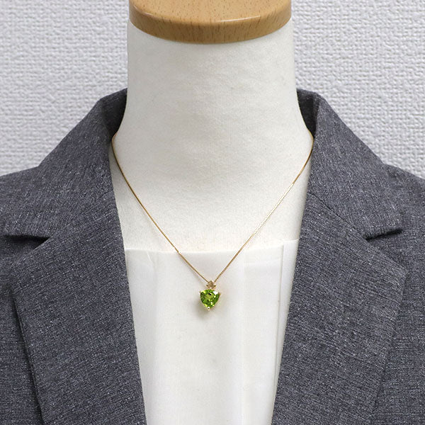 GSTV K18YG ペリドット トルマリン ペンダントネックレス 3.00ct T0.15ct