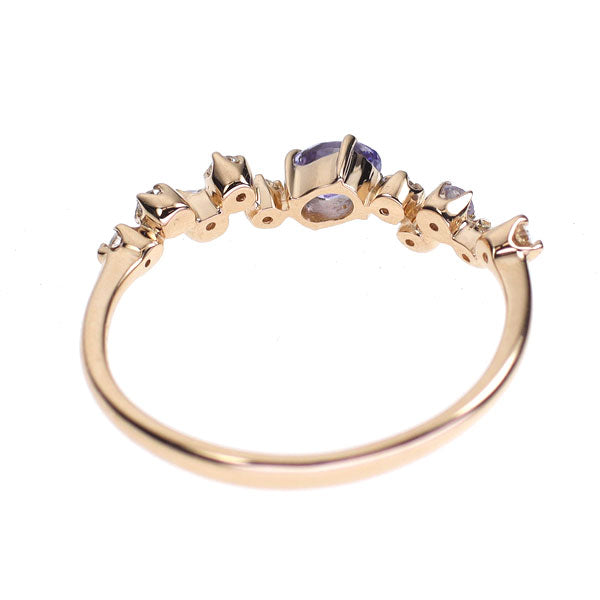 K18PG タンザナイト ダイヤモンド リング 0.16ct TZ0.04ct D0.12ct