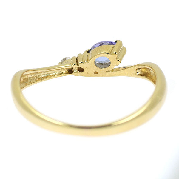 K18YG タンザナイト ダイヤモンド リング D0.03ct