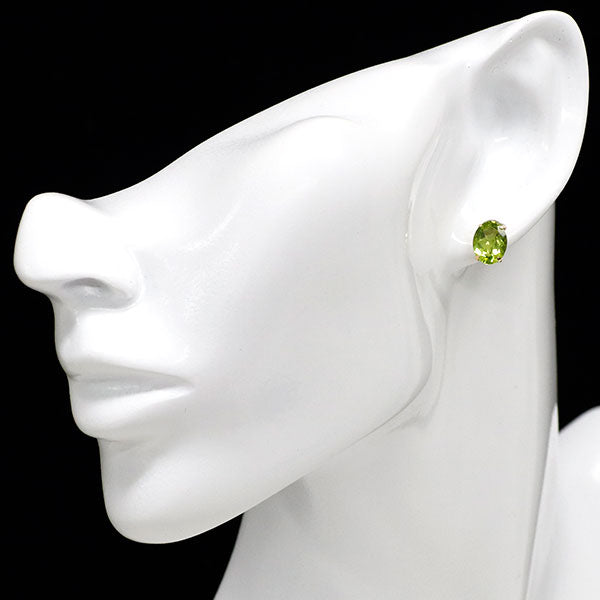 K18YG ペリドット ピアス 3.60ct