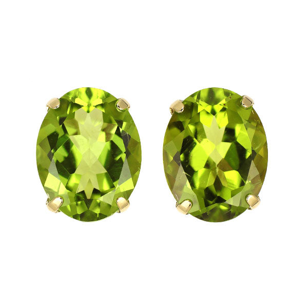 K18YG ペリドット ピアス 3.60ct