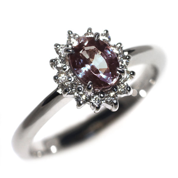 希少 Pt900 アレキサンドライト ダイヤモンド リング 0.79ct D0.13ct
