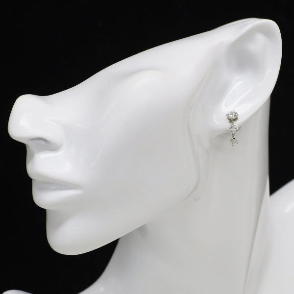 Pt900 ダイヤモンド ピアス 1.53ct スリーストーン