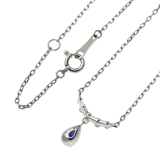 Pt900/ Pt850 サファイア ダイヤモンド ペンダントネックレス 0.29ct