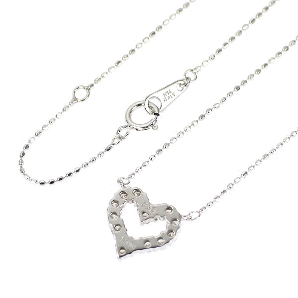 K14WG ダイヤモンド ペンダントネックレス 0.30ct ハート