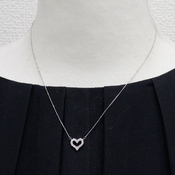 K14WG ダイヤモンド ペンダントネックレス 0.30ct ハート