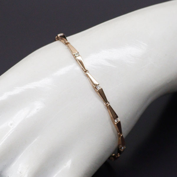 K18PG ダイヤモンド ブレスレット 0.89ct