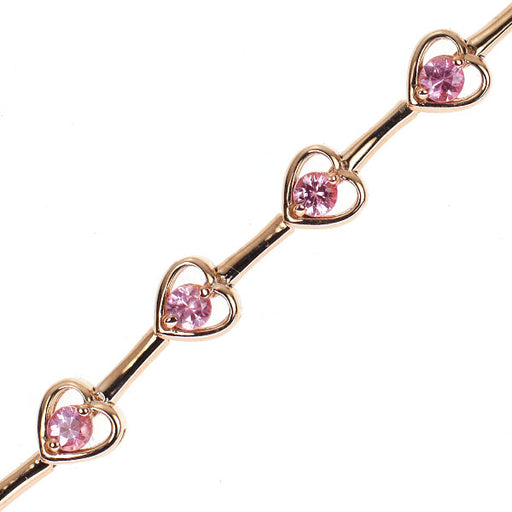K18PG ピンクサファイア ブレスレット 1.00ct ハート — セルビー