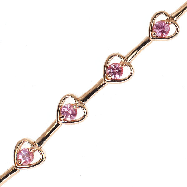 K18PG ピンクサファイア ブレスレット 1.00ct ハート — セルビー
