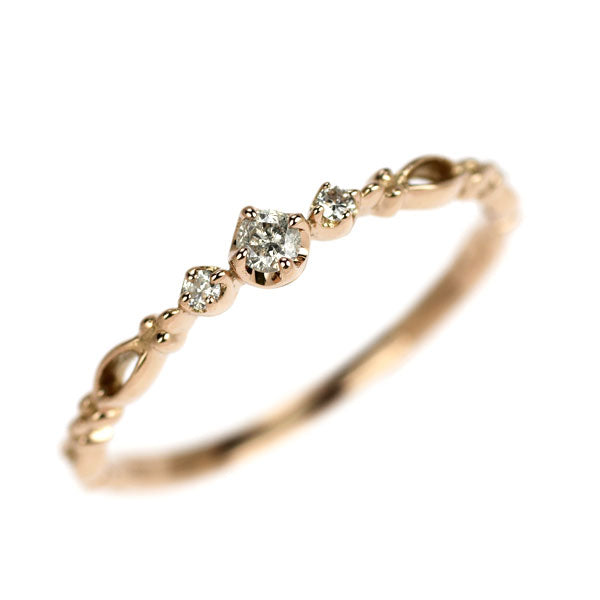 K18PG ダイヤモンド リング 0.05ct
