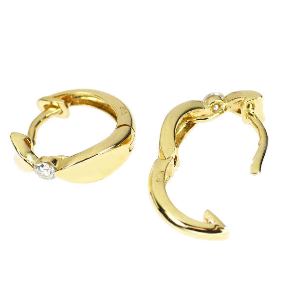 K18YG ダイヤモンド ピアス 0.10ct フープ