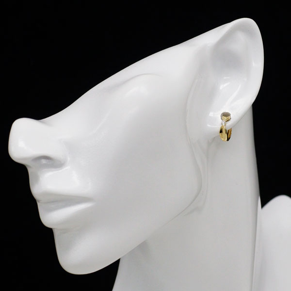 K18YG ダイヤモンド ピアス 0.10ct フープ