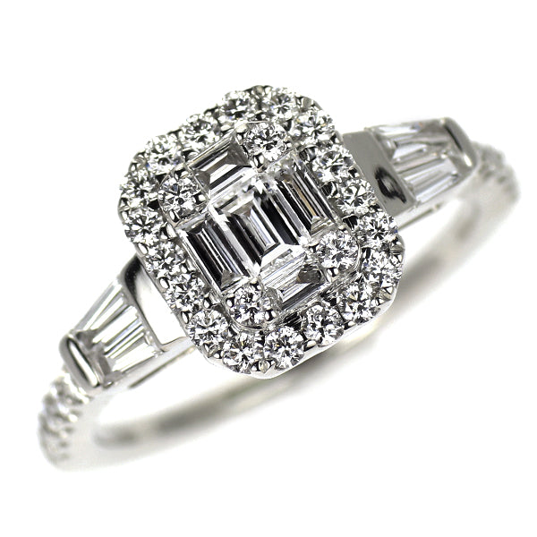 K18WG ダイヤモンド リング 0.75ct