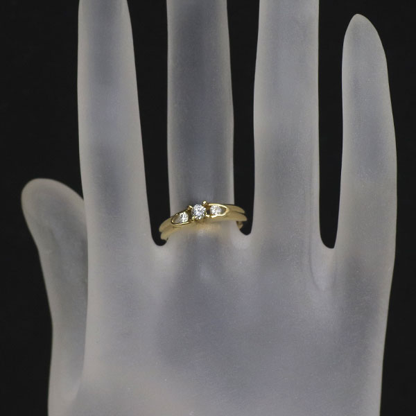 K18YG ダイヤモンド リング 0.23ct
