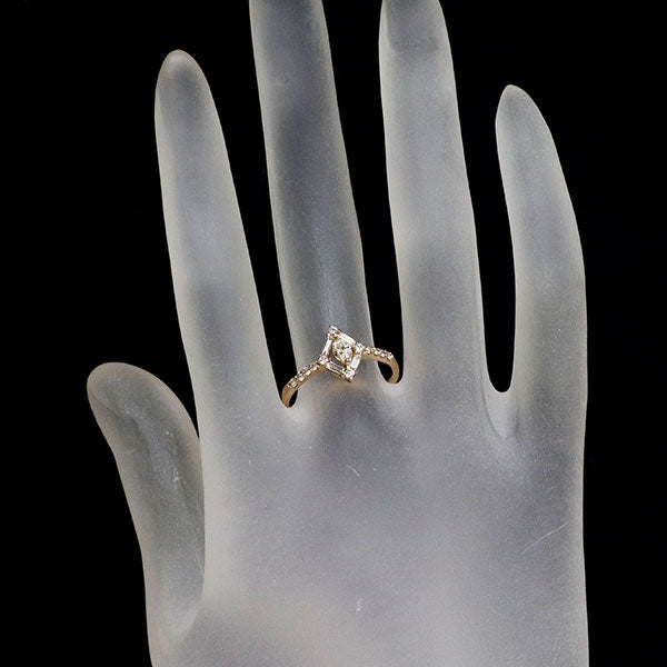 K18PG ダイヤモンド リング 0.50ct
