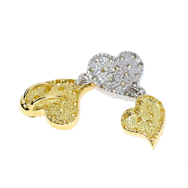 K18YG/WG ダイヤモンド ペンダントトップ 1.00ct ハート