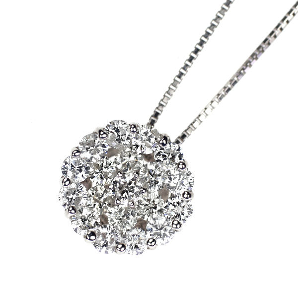 K18WG ダイヤモンド ペンダントネックレス 1.00ct