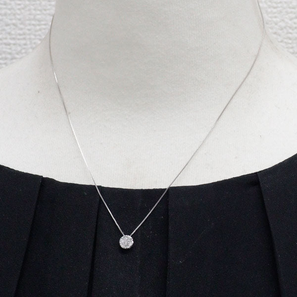 K18WG ダイヤモンド ペンダントネックレス 0.20ct