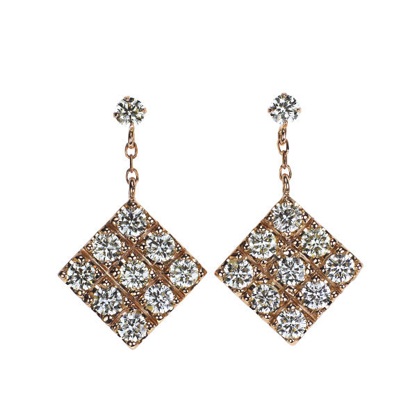 K18PG ダイヤモンド ピアス 1.00ct