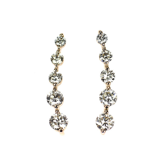 K18PG ダイヤモンド イヤリング 0.80ct イヤーカフ