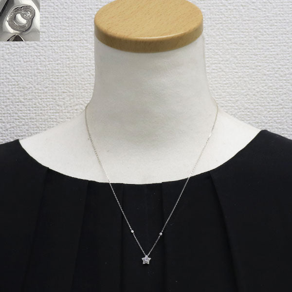 ヴェレッタオッターヴァ K18WG ダイヤモンド ペンダントネックレス 0.180ct D0.06ct スター 星