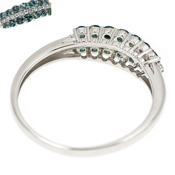 希少 Pt900 アレキサンドライト ダイヤモンド リング 0.38ct D0.07ct