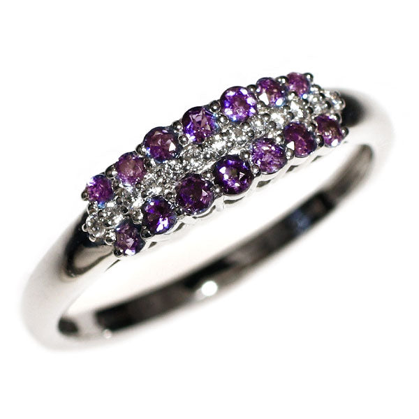 希少 Pt900 アレキサンドライト ダイヤモンド リング 0.38ct D0.07ct