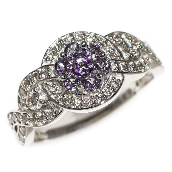 希少 Pt900 アレキサンドライト ダイヤモンド リング 0.29ct Ｄ0.43ct