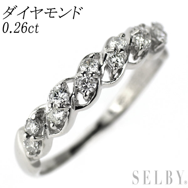 Pt850 ダイヤモンド リング 0.26ct