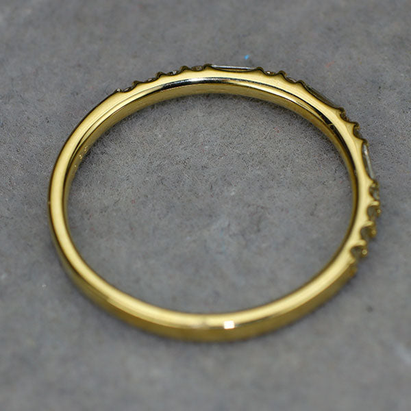 K18YG ダイヤモンド リング 0.25ct ハーフエタニティ
