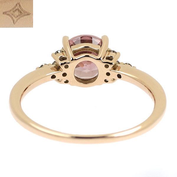GSTV K18PG ピンクトルマリン ダイヤモンド リング 1.50ct D0.06ct