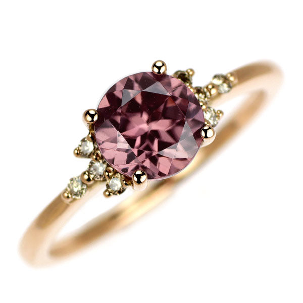 18金ピンクトルマリン GSTV K18PG ピンクトルマリン ダイヤモンド リング 1.50ct D0.06ct