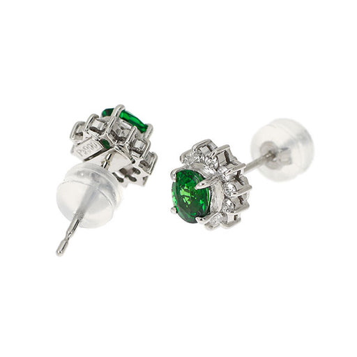 【レア】グリーンダイヤモンドピアスpt900ポスト0.22カラット Pt900 グリーンガーネット ダイヤモンド ピアス 0.79ct D0.27ct