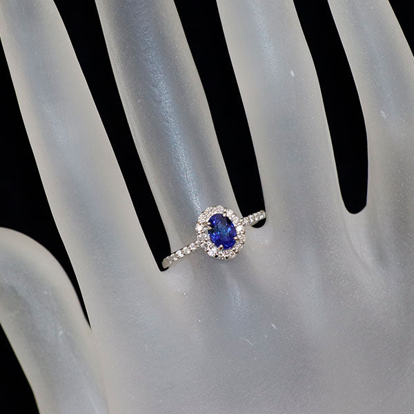 Pt900 サファイア ダイヤモンド リング 0.79ct D0.24ct — セルビー