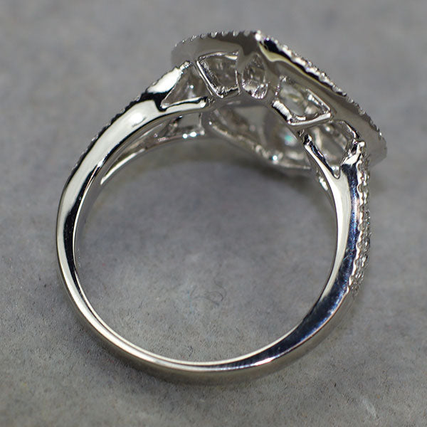 K18WG ローズカットダイヤモンド ダイヤモンド リング 0.63ct D0.59ct