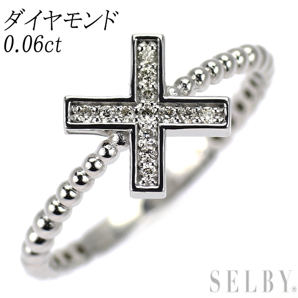 K18WG ダイヤモンド リング 0.06ct