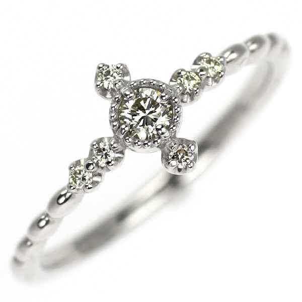 K18WG ダイヤモンド リング 0.16ct