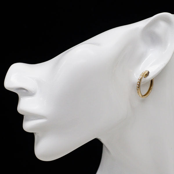 K18YG ダイヤモンド フープ ピアス 0.36ct