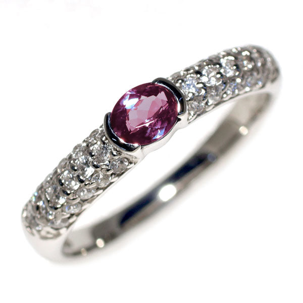 希少 Pt900 アレキサンドライト ダイヤモンド リング 0.37ct D0.33ct