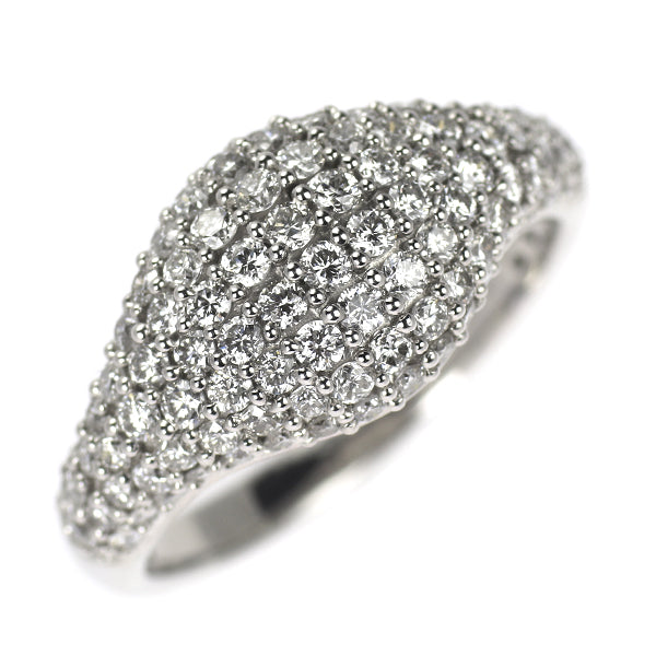 K18WG ダイヤモンド リング 1.22ct パヴェ